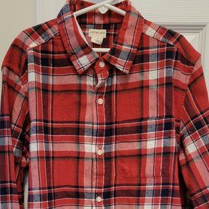Brand new crewcuts boys red blue and white flannel short